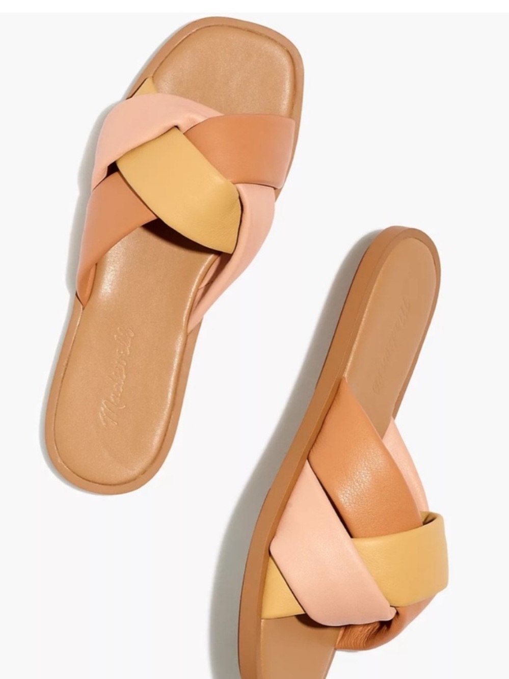 Madewell The Jayna Braided Slide Sandal Washed Mauve Size 8